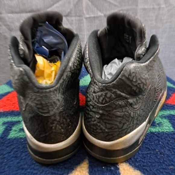 Jordan 5 Retro 3Lab5 Black Silver/Elephant Print 2014 - Men Size 12 (599581-003) - Picture 5 of 16